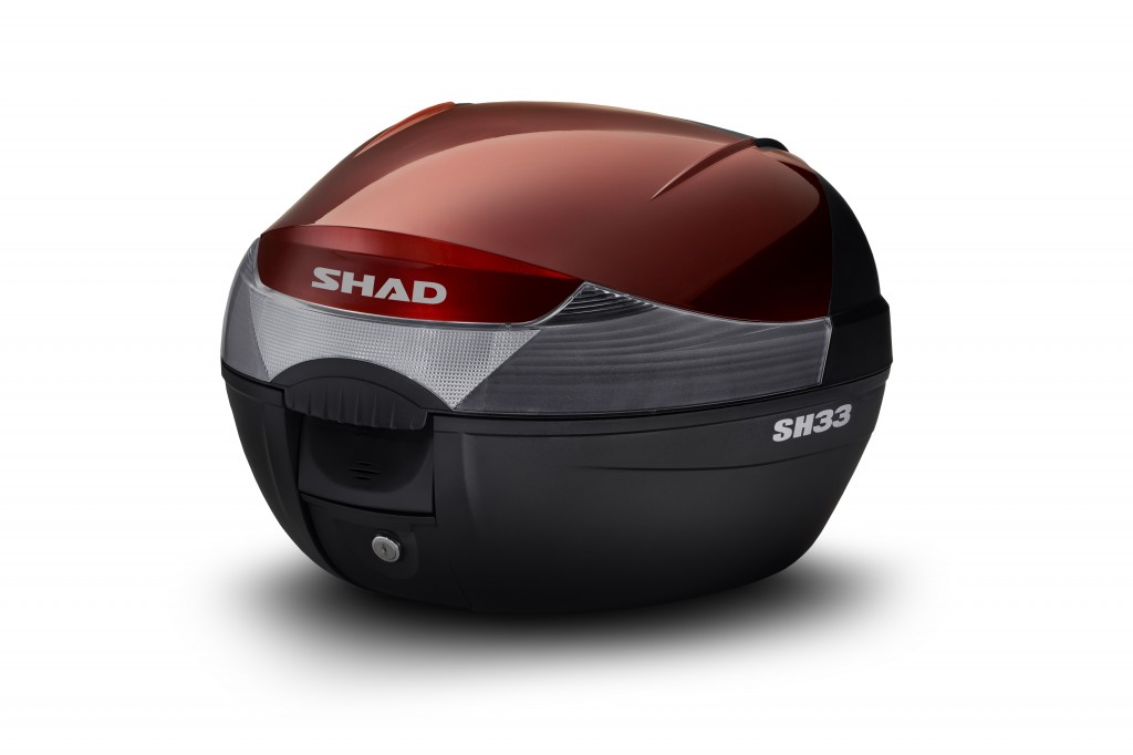 SHAD Topcase - s barevným krytem SH33 červená