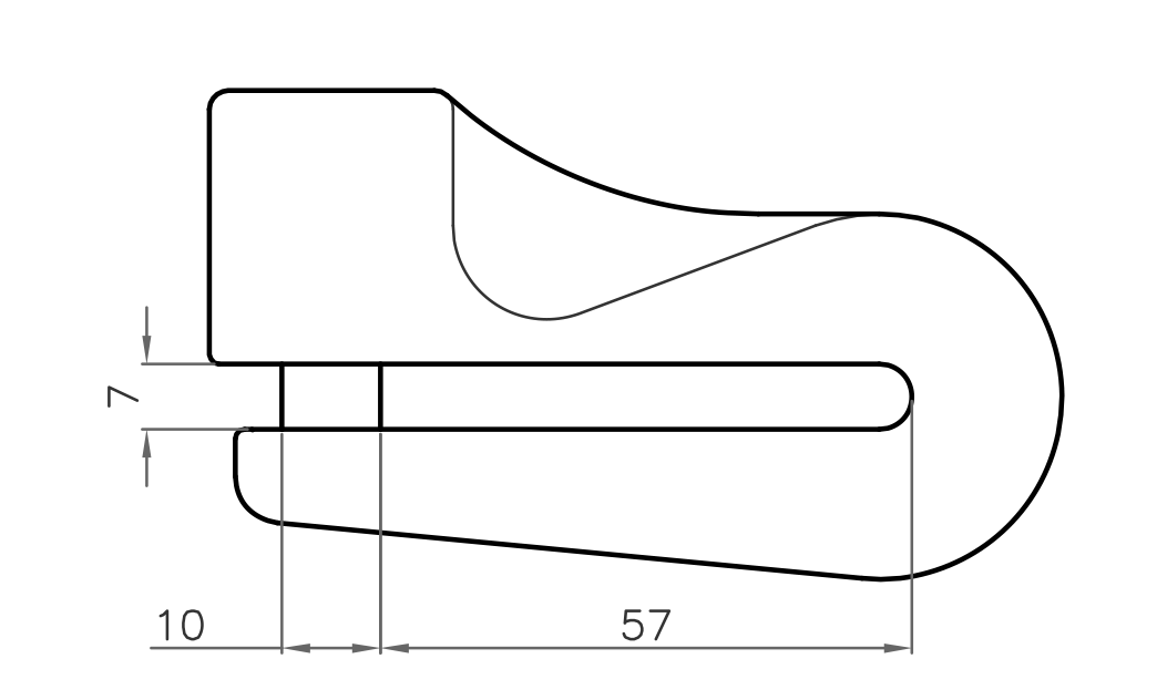 LUMA Zámok na kotúč ENDURO 73D d5mm žltý