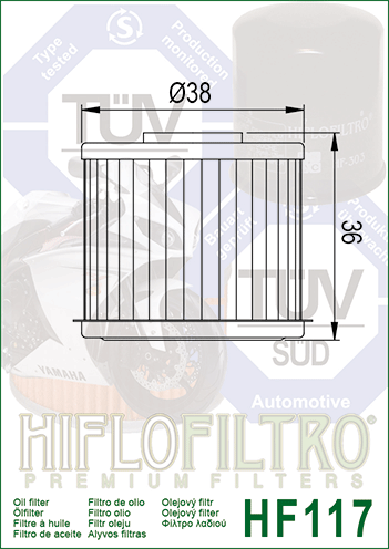 HIFLOFILTRO Olejový filter HF117