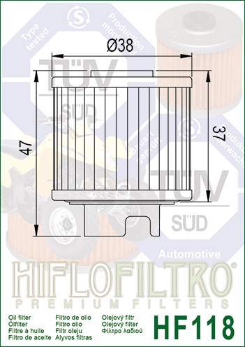 HIFLOFILTRO Olejový filter HF118