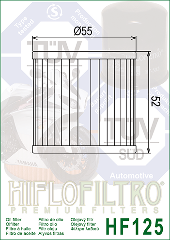 HIFLOFILTRO Olejový filter HF125