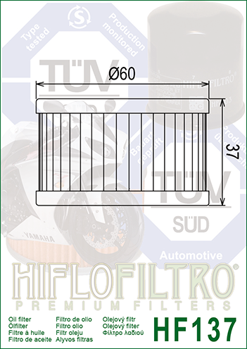 HIFLOFILTRO Olejový filter HF137