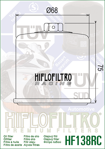 HIFLOFILTRO Olejový filter HF138RC Racing