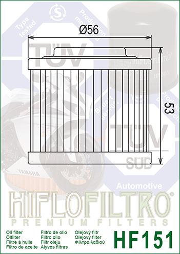 HIFLOFILTRO Olejový filter HF151