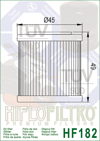 Olejový filter HIFLOFILTRO HF182