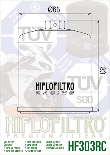 HIFLOFILTRO Olejový filter HF303RC Racing