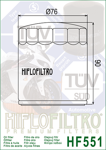 Olejový filter HIFLOFILTRO HF551