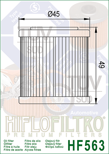 HIFLOFILTRO Olejový filter HF563