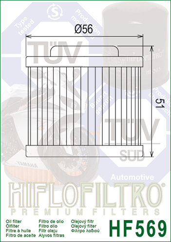 Olejový filter HIFLOFILTRO HF569