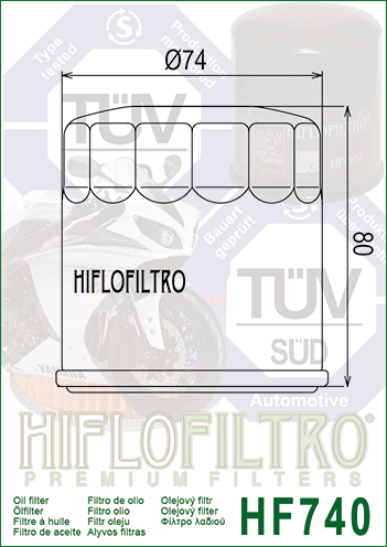 HIFLOFILTRO Olejový filter HF740