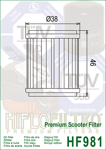 HIFLOFILTRO Olejový filter HF981